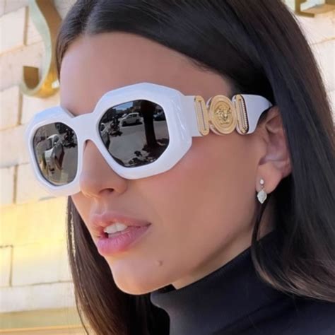 bloomingdales sunglasses versace women white|White Versace Sunglasses .